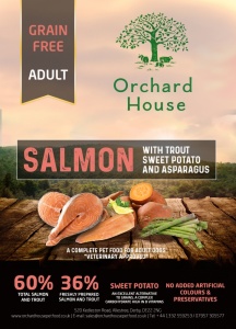 Grain Free Salmon with Trout Sweet Potato & Asparagus - Adult